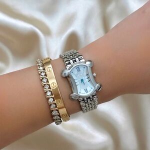 AUTHENTIC RARE VINTAGE CELINE SILVER WATCH